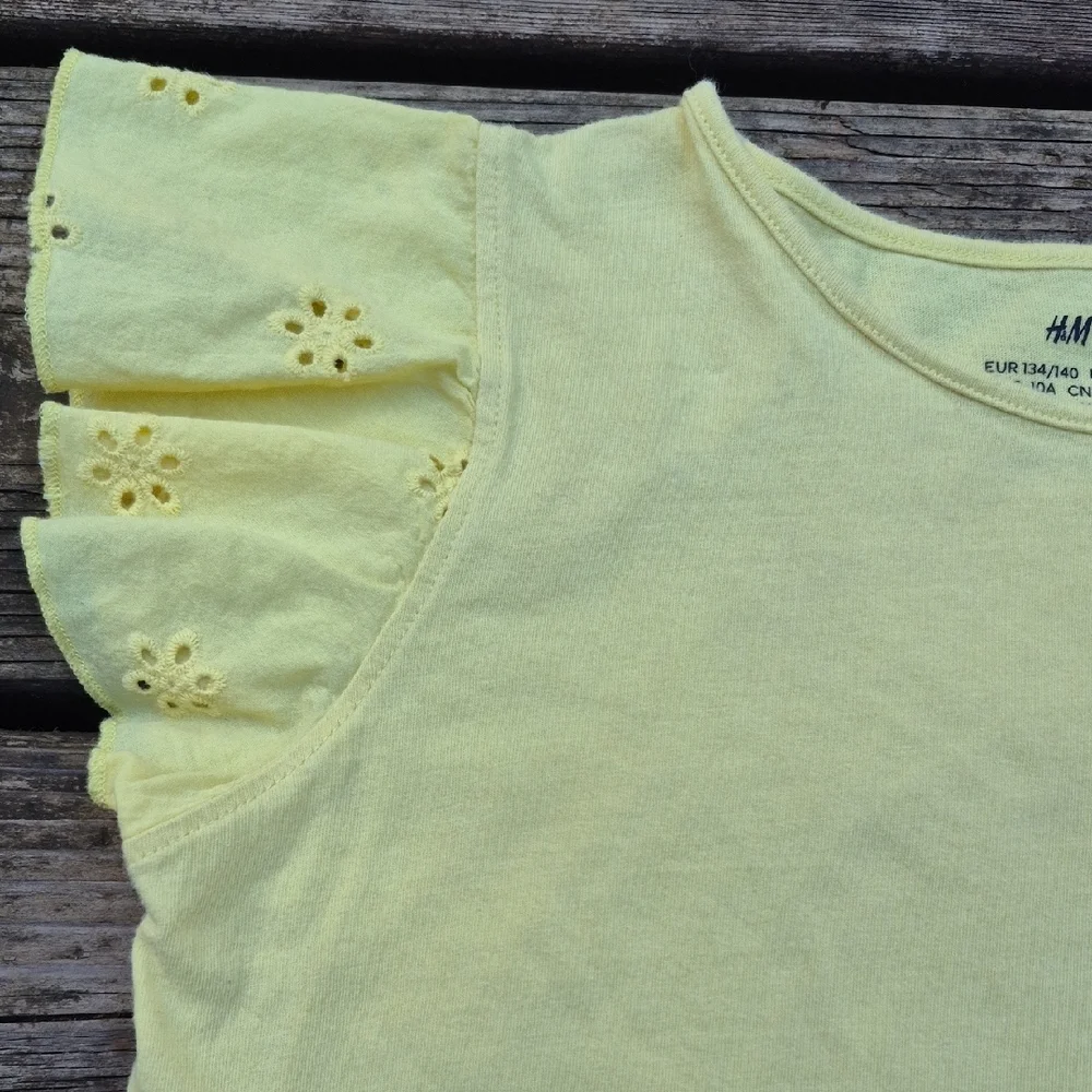 Yellow Ruffled Sleeve Top - Picture 3 of 11